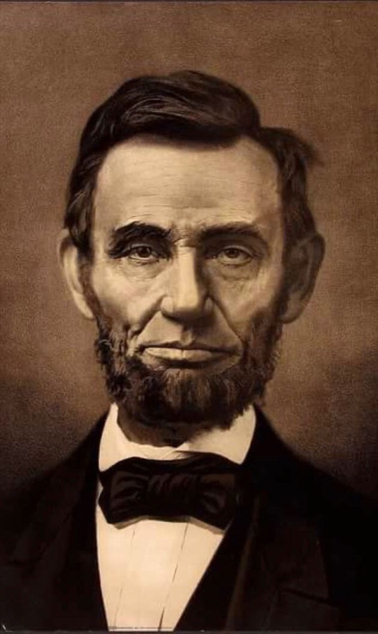 Abraham Lincoln showing sanpaku eyes — white visible around the iris