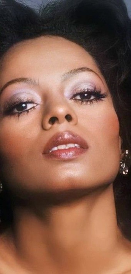 Diana Ross showing sanpaku eyes — white visible around the iris