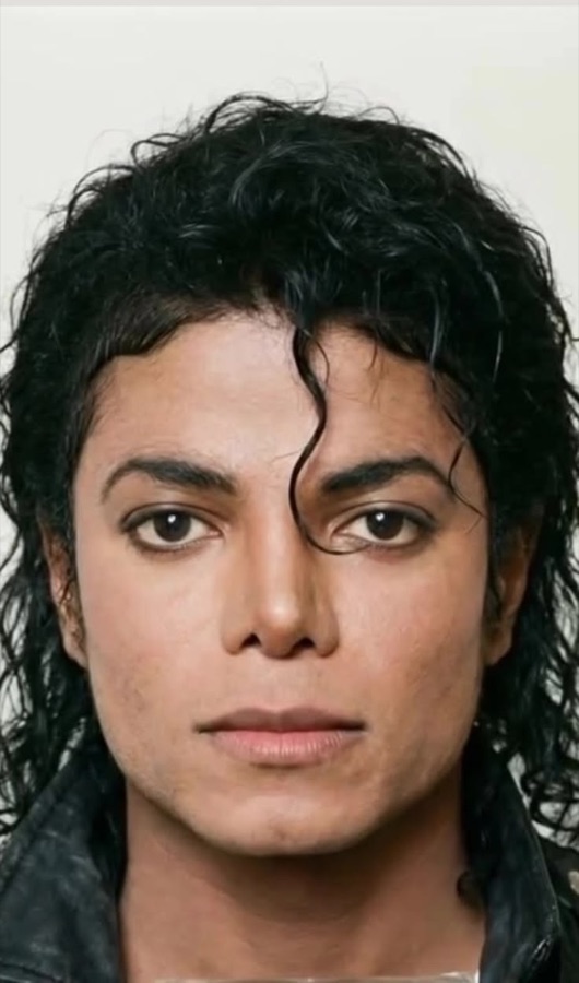 Michael Jackson showing sanpaku eyes — white visible around the iris
