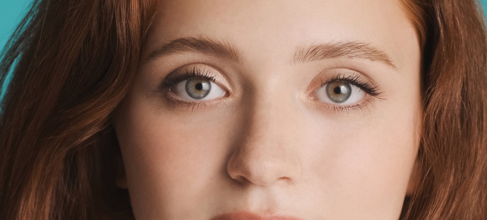 The middle of a face: eyebrows, eyes, nose and cheeks