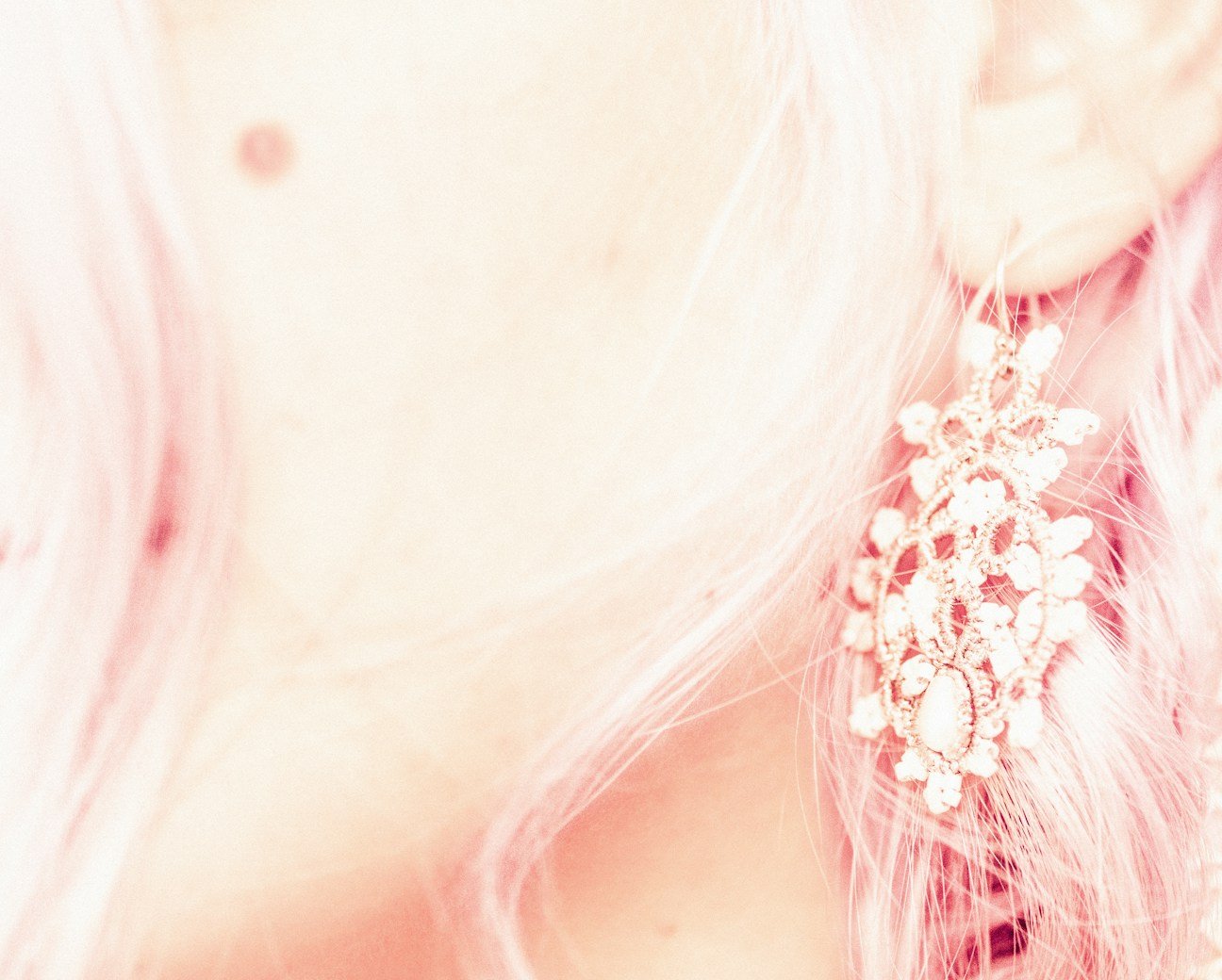 A single small mole on a cheek